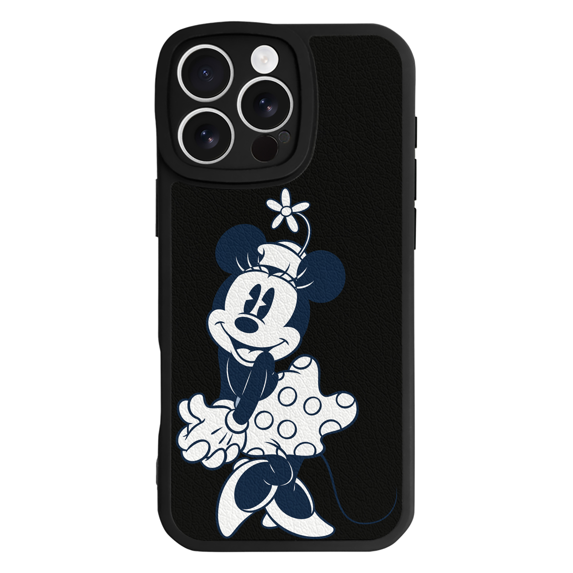 （画像用） ミッキーマウス Mickey Mouse 【iPhone 16シリーズ対応】シリコンスマホケース（レザー調） 材質：シリコン